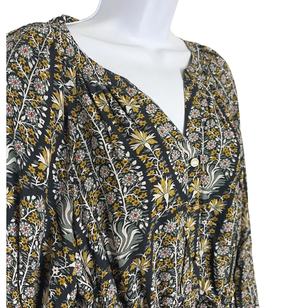 Spartina 449 Women Catalina Boho Floral Paisley Mini Tunic Dress Long Sleeve XXL - Picture 3 of 9